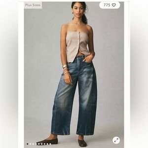 Anthropologie Blue Wide Leg Jeans
